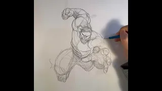 Frank Cho Drawing Demo - The Hulk