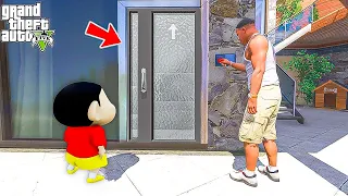 Shinchan and Franklin Found Secret Glass Door Inside Franklin's House In GTA 5 In Telugu !