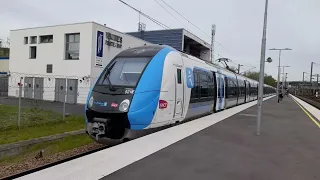 Transilien P à Vaires Torcy - Z 50000, MI2N E, Z 20500, B 85000, TGV et Velaro ICE Train.