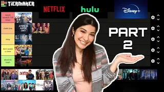 Ranking TV Shows I've Watched PART 2 (My TV Show Recommendations from Netflix, Hulu, Disney+)