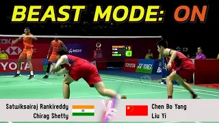 BEAST MODE: ON | Satwiksairaj Rankireddy/Chirag Shetty VS Chen Bo Yang/Liu Yi