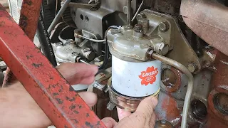 How to change the primary and secondary fuel filter on Massey Ferguson tractor