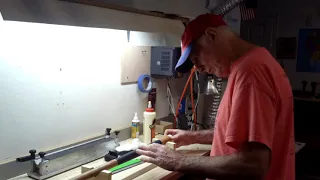 Installing a leather wrap on a pool cue  Part 2