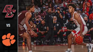 Boston College vs. Clemson Men's Basketball Highlights (2021-22)