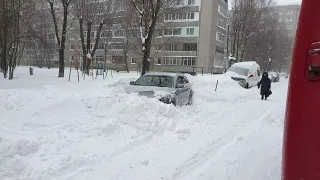 Audi A6C6 ALLROAD QUATTRO 3.0 TDI 💪🔥👍. A lot of snow fell. Сильный снегопад.