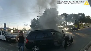 LAPD Officer Saves Man in Wheel Chair on Camera