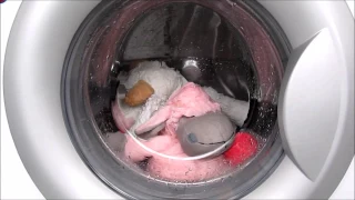 Two toys in washing machine LG Delicate program / Стиральная машина LG "Деликатная".