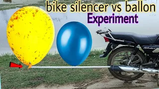 bike silencer vs ballon experiment- monster ballon vs bike silencer experiment- ballon experiment
