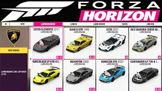 FORZA HORIZON 5 - ALL CARS LIST 2024 + ALL DLC! [4K]