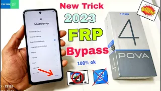 Tecno Pova 4 FRP Bypass Android 12 Update | Tecno (LG7n) Google Account Bypass Without Pc | 100% Ok