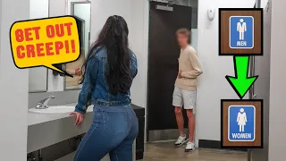 Switching Bathroom Signs Prank Part 5!