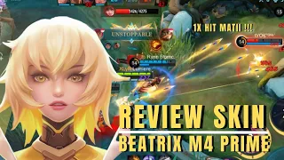 Review Skin Beatrix M4 PRIME! Damage 1 Hit Musuh Langsung Ilang! Mobile legends