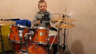 Classic Rock - Smoke On The Water - Deep Purple - Drum Cover - Drummer Daniel Varfolomeyev 8 year