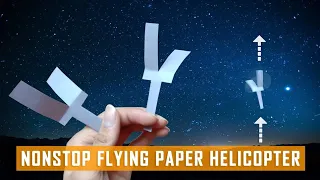 How to make paper helicopter which flies forever and forever | hand made