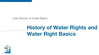 Introduction to Water Rights