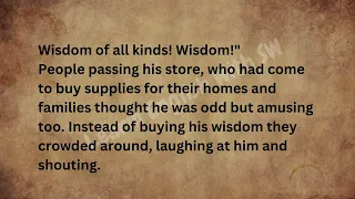 Improve your English ⭐ English short story - The Wisdom Merchant - The Tiny Store  Level 1