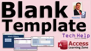 Microsoft Access Blank Database Template, Simple Customer Database, Main Menu Form, Free Download