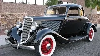 1934 Ford 5W Coupe Walk Around, Run, Engine & Undercarriage