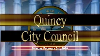 Quincy City Council: February 3, 2020