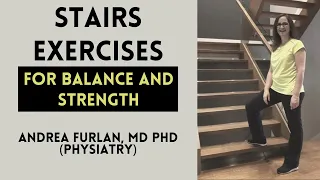 #051 BALANCE and STRENGTH Exercises for SENIORS using a STAIRCASE at HOME