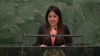 Kanchan Amatya (Nepal) addresses United Nations General Assembly-Sustainable Fish Farming Initiative