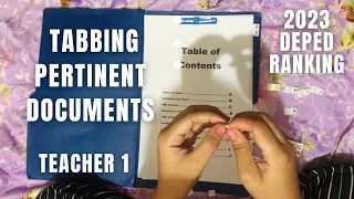 ⭐️Tabbing of Pertinent Documents || How to Tab your Documents using Index Tab || DepEd Ranking 2023