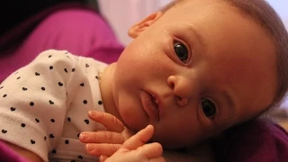 Распаковка реборна с кожей в 3D очень редкая кукла Reborn Baby Livia
