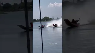 Thailand long-tail boat racing accident😱😱 #เรือซิ่ง cr: chanunya67