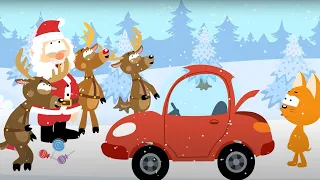 Котенок и волшебный гараж 🐱 Помощник Санта Клауса 🚜 Мультфильм для детей