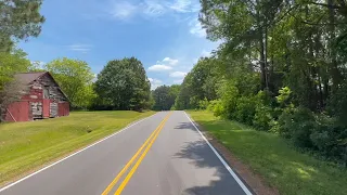 Drive Along Country Roads in Late Spring, North Carolina, USA | Driving Sounds for Sleep and Study