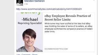 eBay Employee Reveals Practice of Secret Seller Limits