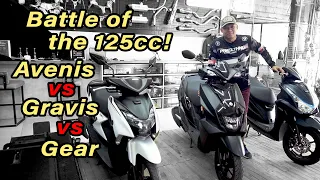 Avenis vs Mio Gravis vs Mio Gear! Mga Bagong 125cc Scooters Comparison