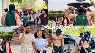 Shirtless in Public Reaction🥵🙏 Azar fitness Indai🇮🇳🔥🥵