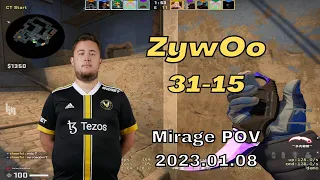 ZywOo (31-15) (mirage) @ FACEIT 5v5 ranked / Jan 8, 2023 / CSGO POV