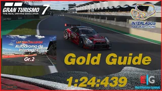 Lap Time Challenge - Gold Guide -  Interlagos  - Nissan GT-R Nismo GT500 16 - Gran Turismo 7  - PS5