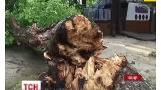 Потужний буревій прокотився центром Польщі