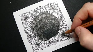 Hole in Vegetation - Drawing Organic 3D Patterns - #stayhome and draw #withme