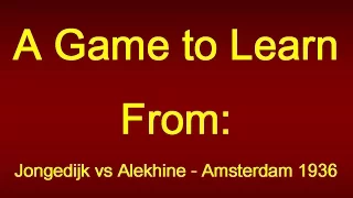 Jongedijk vs Alekhine - Amsterdam 1936