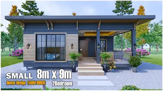 Beautiful Small House | House Design (Farm House) 8m x 9m