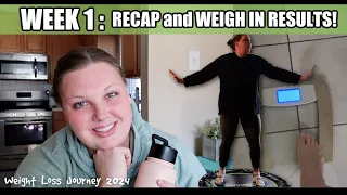 WEIGH IN RESULTS! Week 1 Recap and Weighing In! Weight Watchers | WW | Weight Loss Journey 2024