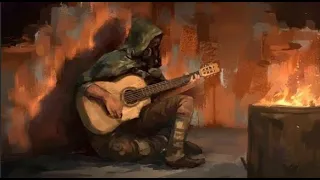 Lonely STALKER (3 Hours of Post Apocalyptic Acoustic Guitar with campfire ambience)