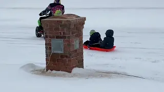 Playing in the Snow with the Kawasaki KFX 50 ATV