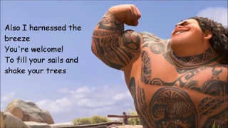 Moana You're Welcome (Lyric Video)