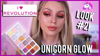 Playing with the Unicorn Heart Glow eyeshadow palette again! // I Heart Revolution