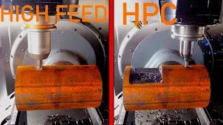 What is faster? High Feed vs HPC / Hochvorschub vs Hochleistungsfräsen - Hermle CNC Fräsen