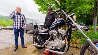 Big Problems with Baby Harley Davidson Lake District England