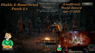 [D2:R] Diablo 2: Resurrected NEW World Record Hell Baal Time (Unofficial) on Patch 2.4