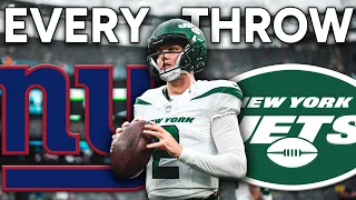 Zach Wilson EVERY THROW - Week 8 - New York Jets vs New York Giants Highlights