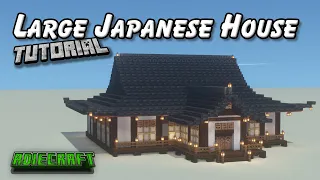 Minecraft Large Japanese House TUTORIAL - How to build a Large Japanese House - 1.17 world download