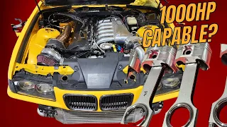 Building a 1000HP Capable BMW E36 M52 Turbo Engine! + FIRST DRIVE!